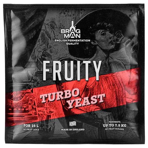 1. Спиртовые дрожжи Fruity Turbo (Bragman), 72 г